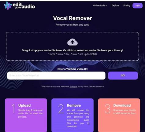 youtube link to karaoke converter online free|Voice Remover Online: Effortlessly Remove Vocals from Any .